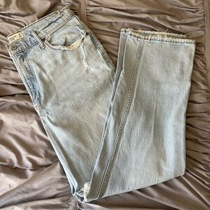 Abercrombie Women’s 90s Straight Leg Ultra High Rise Jeans Distressed